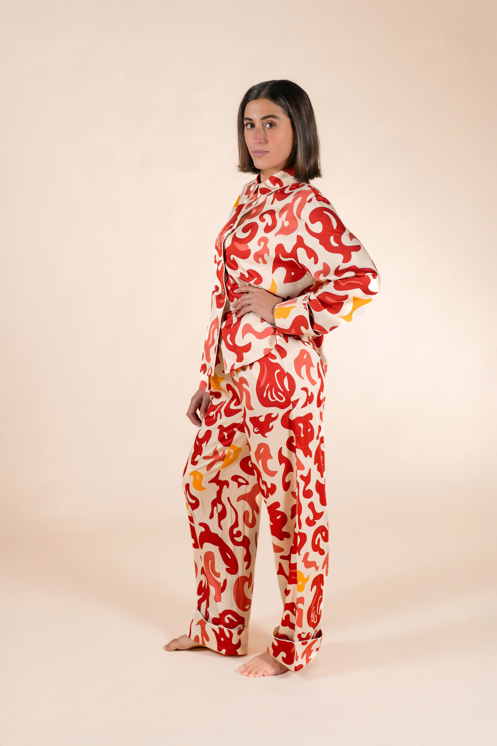 Kalypso Anemone Ivory Pyjama Set