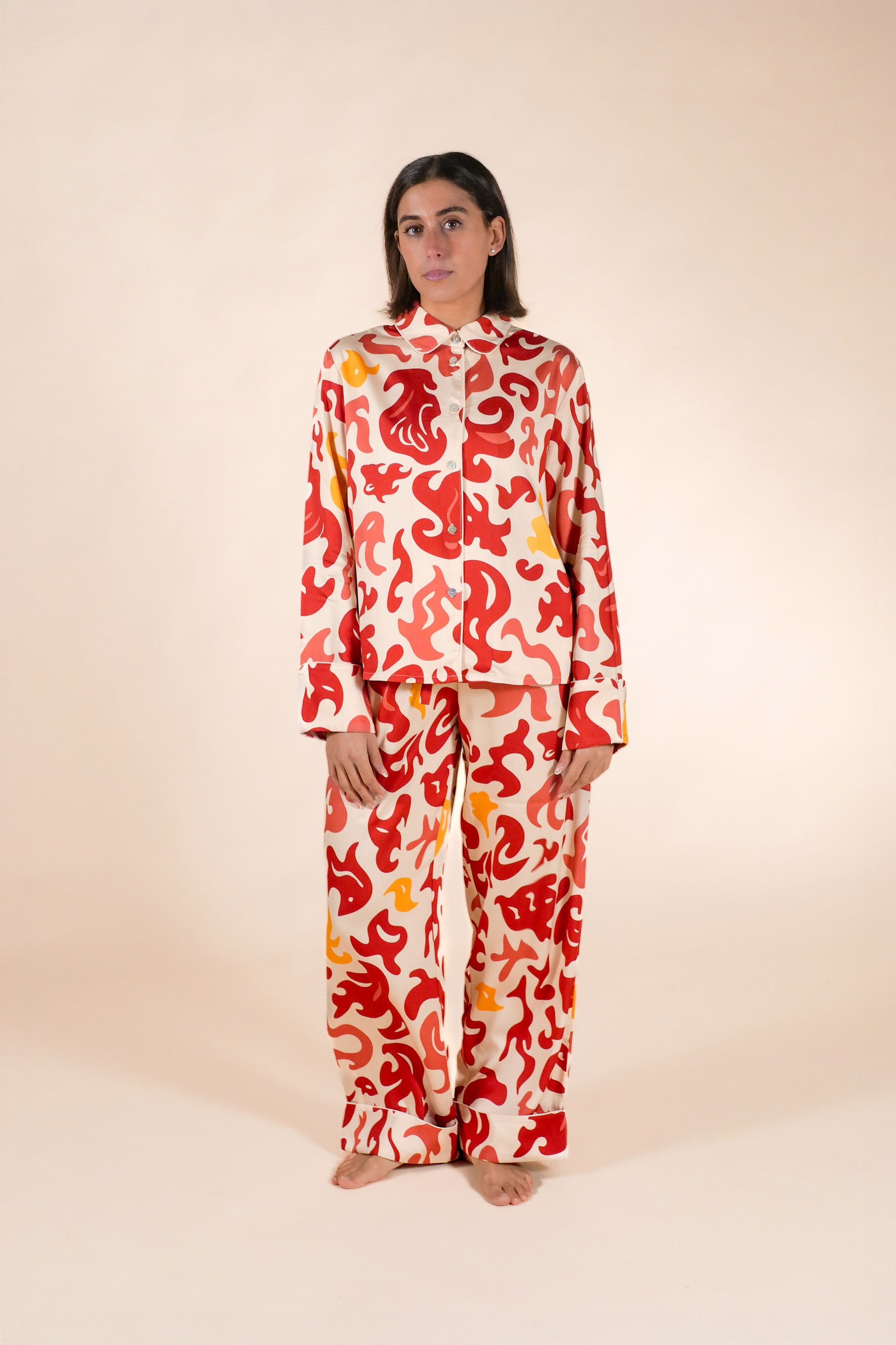 Kalypso Anemone Ivory Pyjama Set