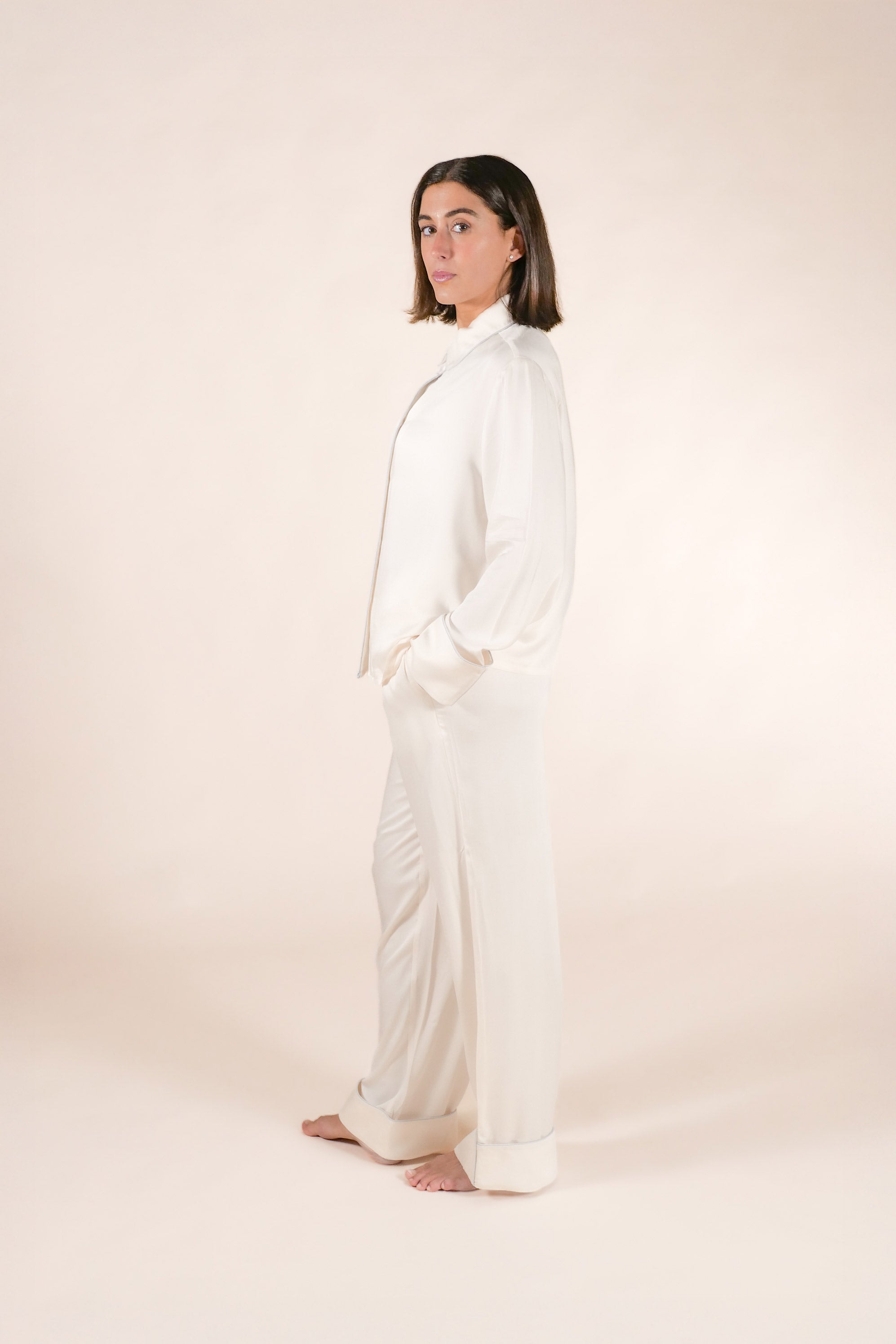 Essence Ivory Silver Pyjama Set
